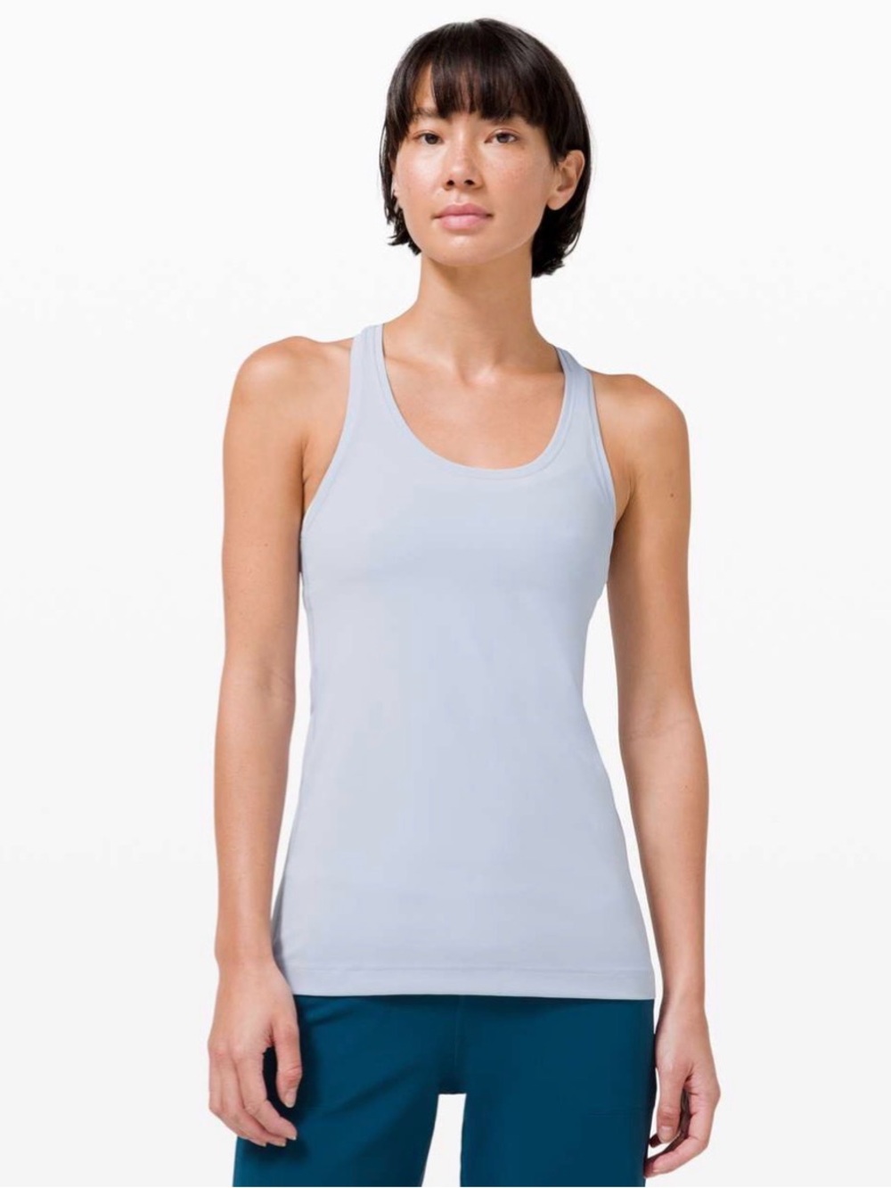 🩵Lululemon Cool Racerback II *Nulu
Blue Linen Tank Top Baby Blue Size 8 NWOT